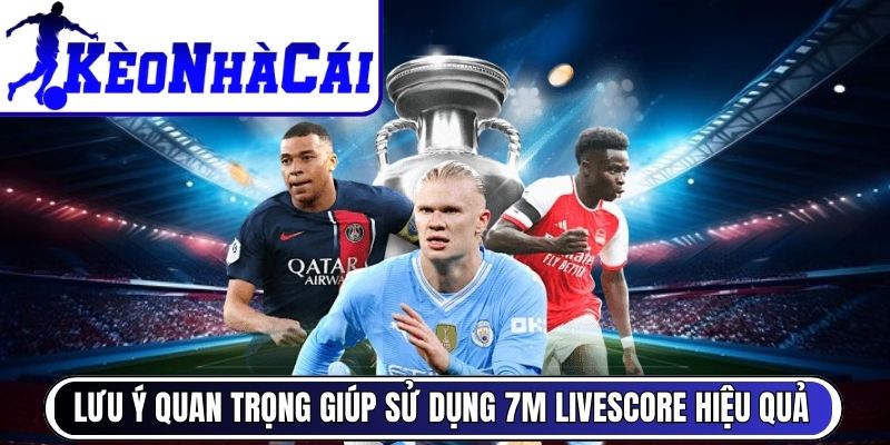 Lưu ý quan trọng giúp sử dụng 7M Livescore hiệu quả hơn
